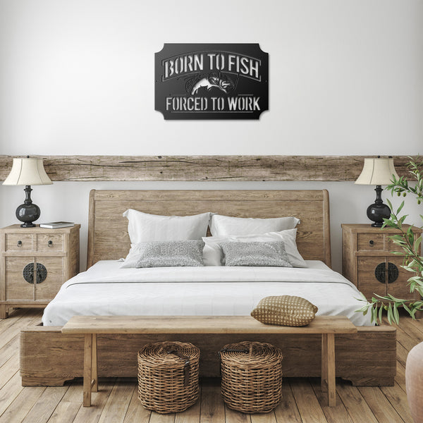 Born To Fish Full Steel Powder Coated Metal Sign