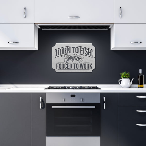 Born To Fish Full Steel Powder Coated Metal Sign