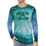 Born To Fish Aqua 62 Brushed Microfiber Performance Long Sleeve T-Shirt